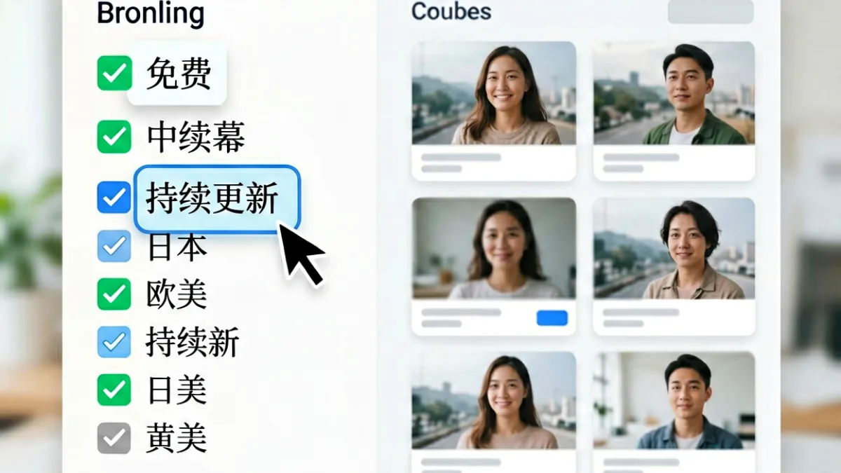 好色导航分类筛选面板操作截图，展示用户通过标签过滤视频、图片、直播等不同内容类型的交互流程